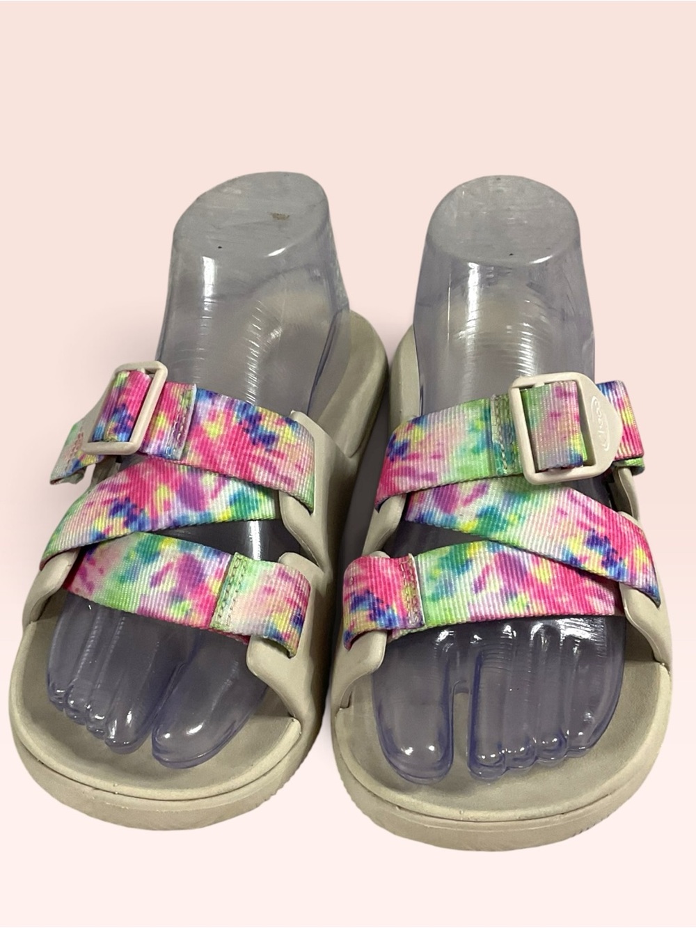 Chaco Women's Chillos Tie-Dye Double Strap Comfort Slide Sandals Size 7